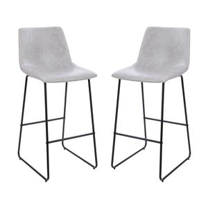 Flash Furniture 2-ET-ER18345-30-LG-GG Light Gray Bar Height Bar Stool - Set of 2