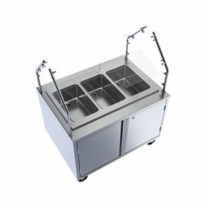 BK Resources FBS-P-H-3 48in Wide 3 Well Portable Hot Food Buffet Station 
