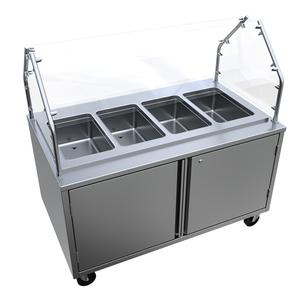 BK Resources FBS-P-H-4 60in Wide 4 Well Portable Hot Food Buffet Station 