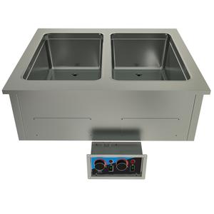BK Resources E-HP-2 29.5" Wide 2 Well Drop-In Hot Food Well