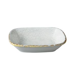 Yanco China IB-405 Iris Blue Porcelain 4 oz. 5" x 3.5" Rectangular Bowl - 3 Doz