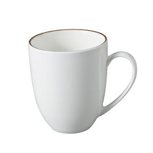 Yanco China LE-012 Legna White & Brown Porcelain 12 oz. 3.62" dia. Mug - 3 Doz