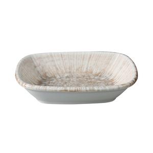 Yanco China LE-406 Legna White & Brown Porcelain 8 oz. Rectangular Bowl - 3 Doz