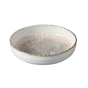 Yanco China LE-508 Legna White & Brown Porcelain 35oz. 8.5" Shallow Bowl- 1 Doz