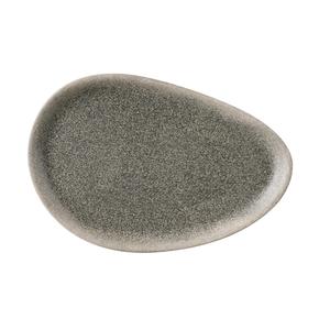 Yanco China MI-210 Misty Gray Melamine 10" x 6" Oval Plate - 3 Dozen