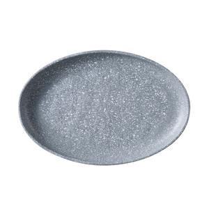 Yanco China ST-214 Stone Art Gray Melamine 14.4" x 9.4" Platter - 1 Dozen