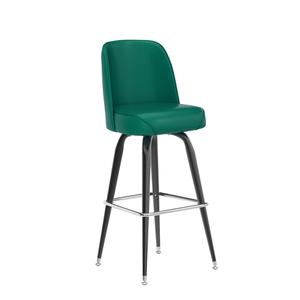 Flash Furniture XU-F-125-GRN-GG James Green Mid-Back Swivel Bucket Seat Bar Stool