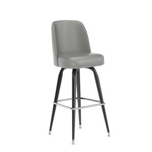 Flash Furniture XU-F-125-GRY-GG James Gray Mid-Back Swivel Bucket Seat Bar Stool