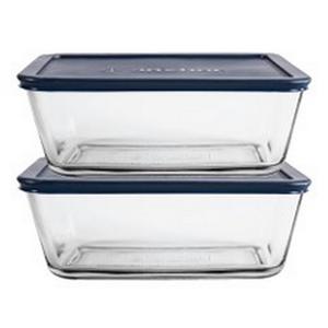 Anchor Hocking 13174L20 Premium Square Glass Food Storage Set - 4 Pieces 