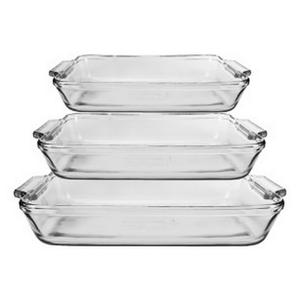 Anchor Hocking 81235L20 Oven Basics Glass Bakeware Bundle - 3 Pieces 