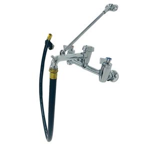 Fisher 76130 8in Wall-Mount Service Sink Faucet with 6in Spout & Hose Outlet 