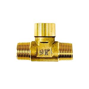 Fisher 76176 Brass 1/2in Male x 1/2in Female x 1/2in Male Tee Adapter 