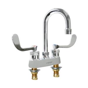Fisher 84800 4in Deck-Mount Wrist-Handle Faucet with 6in Gooseneck Spout 