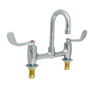 Fisher 90750 8in Deck-Mount Wrist-Handle Faucet with 12in Gooseneck Spout 