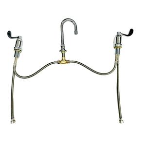 Fisher 98730 Wrist-Handle Lavatory Faucet with Swivel 6in Gooseneck Spout 