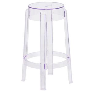 Flash Furniture FH-118-APC1-GG 25.5in Counter Height Transparent Polycarbonate Stool 