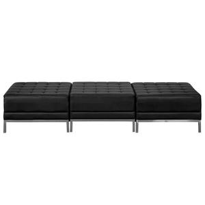 Flash Furniture ZB-IMAG-OTTO-3-GG Hercules Imagination Series 84"W Black 3 Piece Bench