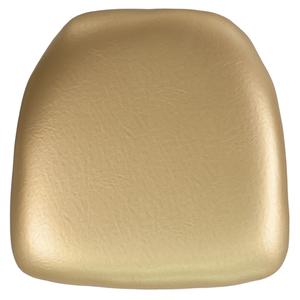 Flash Furniture BH-GOLD-HARD-VYL-GG 15.5"W x 15.5"D Hard Gold Vinyl Chiavari Chair Cushion 