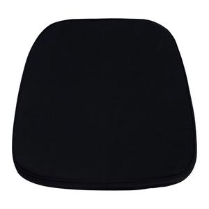 Flash Furniture LE-L-C-BLACK-GG 15"W x 15"D Soft Black Fabric Chiavari Chair Cushion 