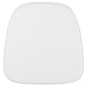 Flash Furniture LE-L-C-SN-WH-GG 15"W x 15"D Soft Snow White Fabric Chiavari Chair Cushion 