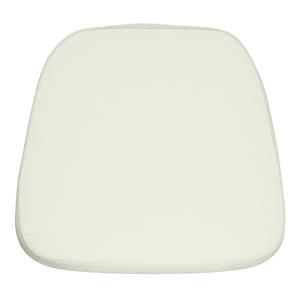 Flash Furniture LE-L-C-WHITE-GG 15"W x 15"D Soft White Fabric Chiavari Chair Cushion 