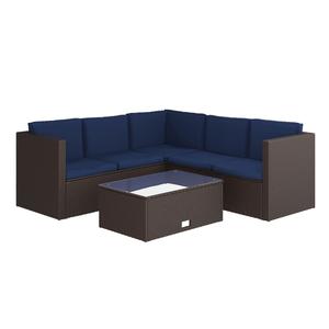 Flash Furniture BN-WS404-NV-BR-GG 18.75in x 20.75in Navy L-Shaped Sectional Sofa & Table Flash Furniture BN-WS404-NV-BR-GG 18.75in x 20.75in Navy L-Shaped Sectional Sofa & Table