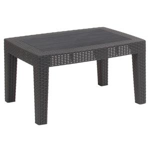 Flash Furniture DAD-SF2-T-DKGY-GG 27.75in x 19.75in All-Weather Outdoor Resin Coffee Table Flash Furniture DAD-SF2-T-DKGY-GG 27.75in x 19.75in All-Weather Outdoor Resin Coffee Table