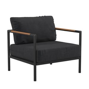 Flash Furniture GM-201027-1S-CH-GG Lea 32.5in x 29.5in Charcoal Aluminum Outdoor Lounge Chair Flash Furniture GM-201027-1S-CH-GG Lea 32.5in x 29.5in Charcoal Aluminum Outdoor Lounge Chair