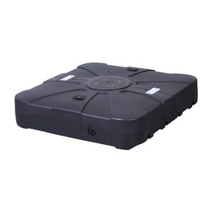 Flash Furniture GM-WL-80040FA-L-BK-GG Hank 17.75in x 13.9in Black Universal Offset Base Flash Furniture GM-WL-80040FA-L-BK-GG Hank 17.75in x 13.9in Black Universal Offset Base