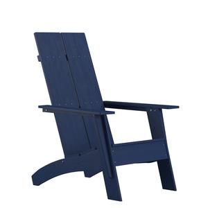 Flash Furniture JJ-C14509-NV-GG Sawyer Modern 37.5in x 30.5in Navy Adirondack Poly Resin Chair Flash Furniture JJ-C14509-NV-GG Sawyer Modern 37.5in x 30.5in Navy Adirondack Poly Resin Chair