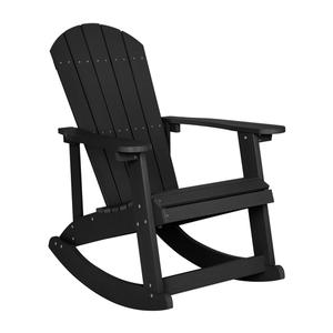 Flash Furniture JJ-C14705-BK-GG Savannah 37.75in x 29.5in Black Polystyrene Rocking Chair Flash Furniture JJ-C14705-BK-GG Savannah 37.75in x 29.5in Black Polystyrene Rocking Chair