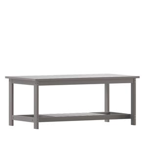 Flash Furniture JJ-T14022-GY-GG Charlestown 44.5in x 23.75in Gray Adirondack Coffee Table Flash Furniture JJ-T14022-GY-GG Charlestown 44.5in x 23.75in Gray Adirondack Coffee Table