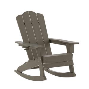 Flash Furniture LE-HMP-1044-31-BR-GG Newport 29.75in x 33.25in Brown HDPE Rocking Chair Flash Furniture LE-HMP-1044-31-BR-GG Newport 29.75in x 33.25in Brown HDPE Rocking Chair