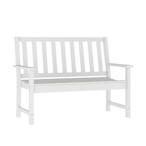 Flash Furniture LE-HMP-2035-12-WHT-GG Ellsworth 50.25in x 24in White Indoor/Outdoor Bench Flash Furniture LE-HMP-2035-12-WHT-GG Ellsworth 50.25in x 24in White Indoor/Outdoor Bench