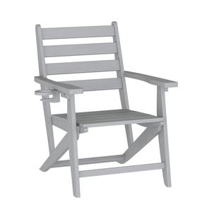 Flash Furniture LE-HMP-2037-10-GRY-GG Tolleson 25.25in x 25.25in Gray HDPE Adirondack Dining Chair Flash Furniture LE-HMP-2037-10-GRY-GG Tolleson 25.25in x 25.25in Gray HDPE Adirondack Dining Chair