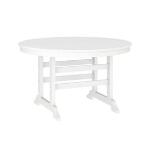 Flash Furniture LE-HMP-248-01-WHT-GG Colonel 48in x 48in White HDPE Adirondack Dining Table 