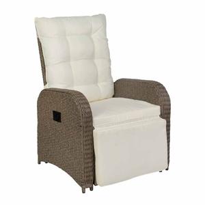 Flash Furniture LTS-0422-BG-BR-GG Nemo 26in x 24in Brown Wicker Reclining Lounge Chair Flash Furniture LTS-0422-BG-BR-GG Nemo 26in x 24in Brown Wicker Reclining Lounge Chair