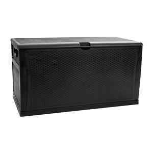 Flash Furniture QT-KTL-4023BK-GG 47in x 24in Black Polypropylene 120gl Patio Storage Box Flash Furniture QT-KTL-4023BK-GG 47in x 24in Black Polypropylene 120gl Patio Storage Box