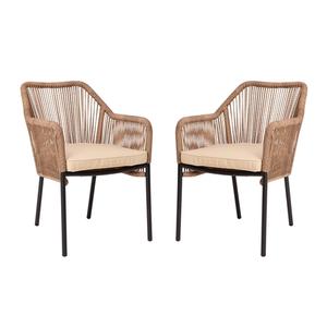 Flash Furniture SDA-AD892006-NAT-2-GG Kallie 22in x 27in Ivory Woven Patio Chair - 2 Each Flash Furniture SDA-AD892006-NAT-2-GG Kallie 22in x 27in Ivory Woven Patio Chair - 2 Each
