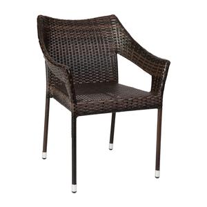 Flash Furniture TT-TT02-ESP-GG Ethan 23.5inx 22.75in Espresso Wicker Patio Stacking Chair Flash Furniture TT-TT02-ESP-GG Ethan 23.5inx 22.75in Espresso Wicker Patio Stacking Chair