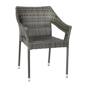 Flash Furniture TT-TT02-GY-GG Ethan 23.5inx 22.75in Gray Rattan Wicker Patio Stacking Chair Flash Furniture TT-TT02-GY-GG Ethan 23.5inx 22.75in Gray Rattan Wicker Patio Stacking Chair