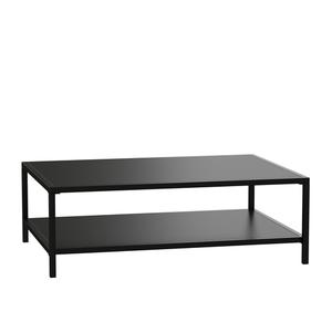 Flash Furniture XU-T6R60USO-2T-BK-GG Brock 45inx 32in Black Steel Outdoor 2-Tier Patio Coffee Table Flash Furniture XU-T6R60USO-2T-BK-GG Brock 45inx 32in Black Steel Outdoor 2-Tier Patio Coffee Table