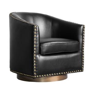 Flash Furniture BS-AC22-061-BLKPU-GG Myles Black Club Style Commercial Barrel Accent Armchair Flash Furniture BS-AC22-061-BLKPU-GG Myles Black Club Style Commercial Barrel Accent Armchair