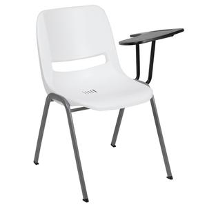 Flash Furniture RUT-EO1-WH-LTAB-GG Hercules 12"W x 17"D White Plastic Ergonomic Shell Chair Flash Furniture RUT-EO1-WH-LTAB-GG Hercules 12"W x 17"D White Plastic Ergonomic Shell Chair