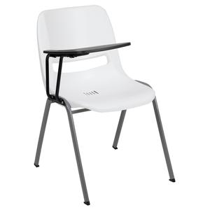Flash Furniture RUT-EO1-WH-RTAB-GG Hercules 12"W x 17"D White Plastic Ergonomic Shell Chair Flash Furniture RUT-EO1-WH-RTAB-GG Hercules 12"W x 17"D White Plastic Ergonomic Shell Chair