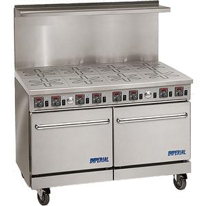 Imperial IR-8-EW PRO Series 48in Electric 8 Burner Range w/2 Space Saver Ovens 