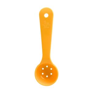 Thunder Group PLPSS010PFYW 1oz Yellow High Hear Short Handle Perforated Serving Spoon 