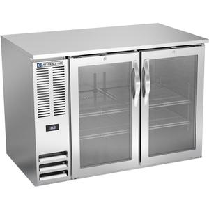 beverage-air BB48HC-G-S 48in 2 Glass Door Back Bar Cooler with Stainless Steel Exterior 