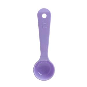 Thunder Group PLPSS010PP 1oz Purple High Heat Short Handle Solid Serving Spoon 