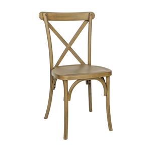 Flash Furniture L-9-M2-CHSNT-GG Hercules Chestnut Resin Cross Back Stacking Chair